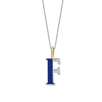 Initial Necklace Lapis Blue