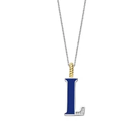 Initial Necklace Lapis Blue