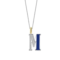 Initial Necklace Lapis Blue