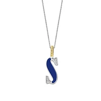 Initial Necklace Lapis Blue