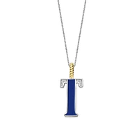 Initial Necklace Lapis Blue