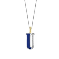 Initial Necklace Lapis Blue