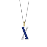 Initial Necklace Lapis Blue