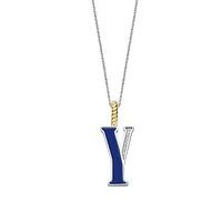 Initial Necklace Lapis Blue