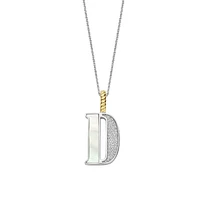 Initial Necklace Mother Pearl