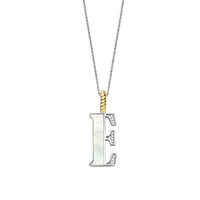 Initial Necklace Mother Pearl