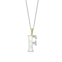 Initial Necklace Mother Pearl