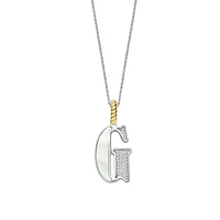 Initial Necklace Mother Pearl