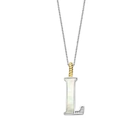 Initial Necklace Mother Pearl