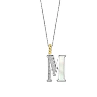 Initial Necklace Mother Pearl