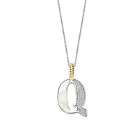 Initial Necklace Mother Pearl