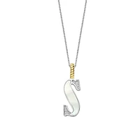 Initial Necklace Mother Pearl