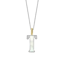 Initial Necklace Mother Pearl