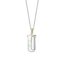 Initial Necklace Mother Pearl