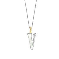 Initial Necklace Mother Pearl