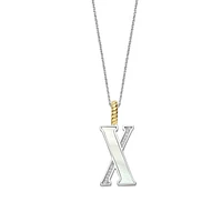 Initial Necklace Mother Pearl