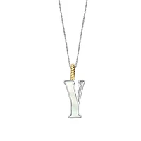 Initial Necklace Mother Pearl