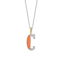 Initial Necklace Orange