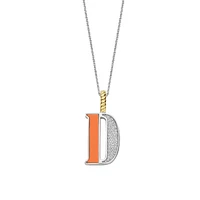 Initial Necklace Orange