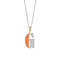 Initial Necklace Orange