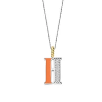 Initial Necklace Orange