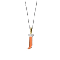 Initial Necklace Orange