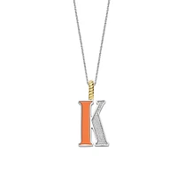 Initial Necklace Orange