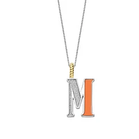 Initial Necklace Orange