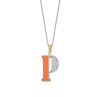 Initial Necklace Orange