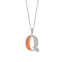 Initial Necklace Orange