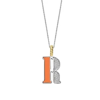 Initial Necklace Orange