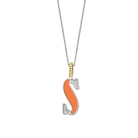 Initial Necklace Orange