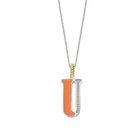 Initial Necklace Orange