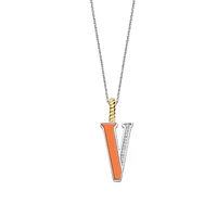 Initial Necklace Orange