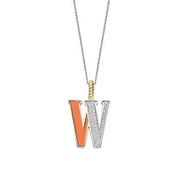 Initial Necklace Orange