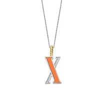 Initial Necklace Orange