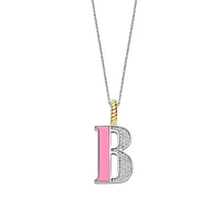 Initial Necklace Pink