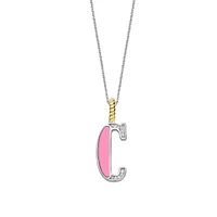 Initial Necklace Pink