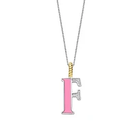 Initial Necklace Pink