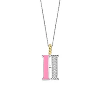 Initial Necklace Pink