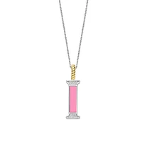 Initial Necklace Pink