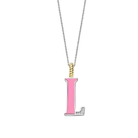 Initial Necklace Pink