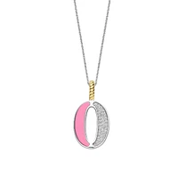 Initial Necklace Pink