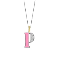 Initial Necklace Pink