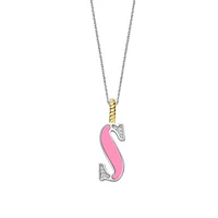 Initial Necklace Pink