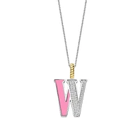 Initial Necklace Pink