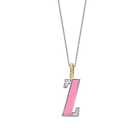 Initial Necklace Pink