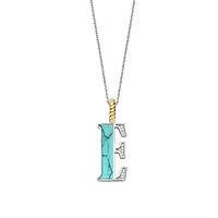 Initial Necklace Turquoise