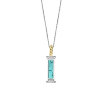 Initial Necklace Turquoise