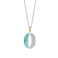 Initial Necklace Turquoise